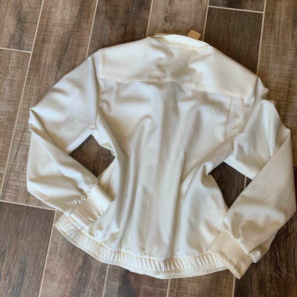 ✨ NWT Vintage 70’s Cream Light Jacket Button Down - Picture 10 of 11